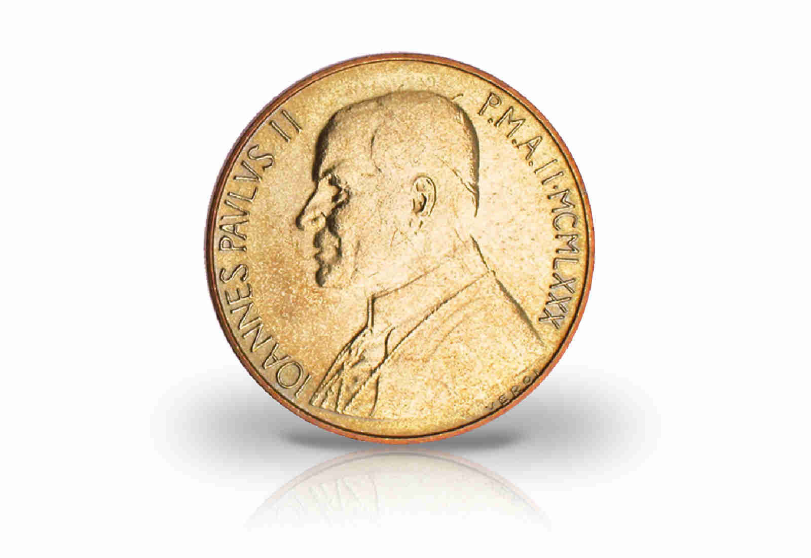 200 Lire 1980 Vatikan Papst Paul II. Frieden