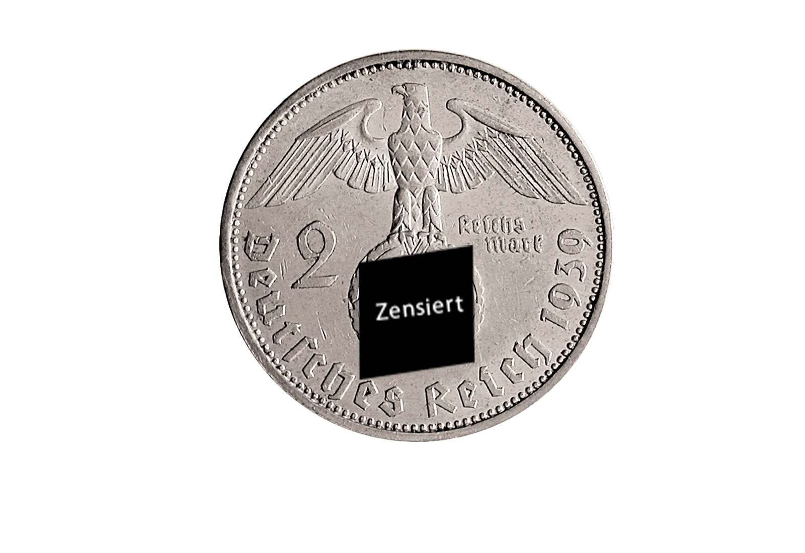 2 Reichsmark 1936 Drittes Reich Hindenburg Prägestätte G Jaeger-Nr. 366