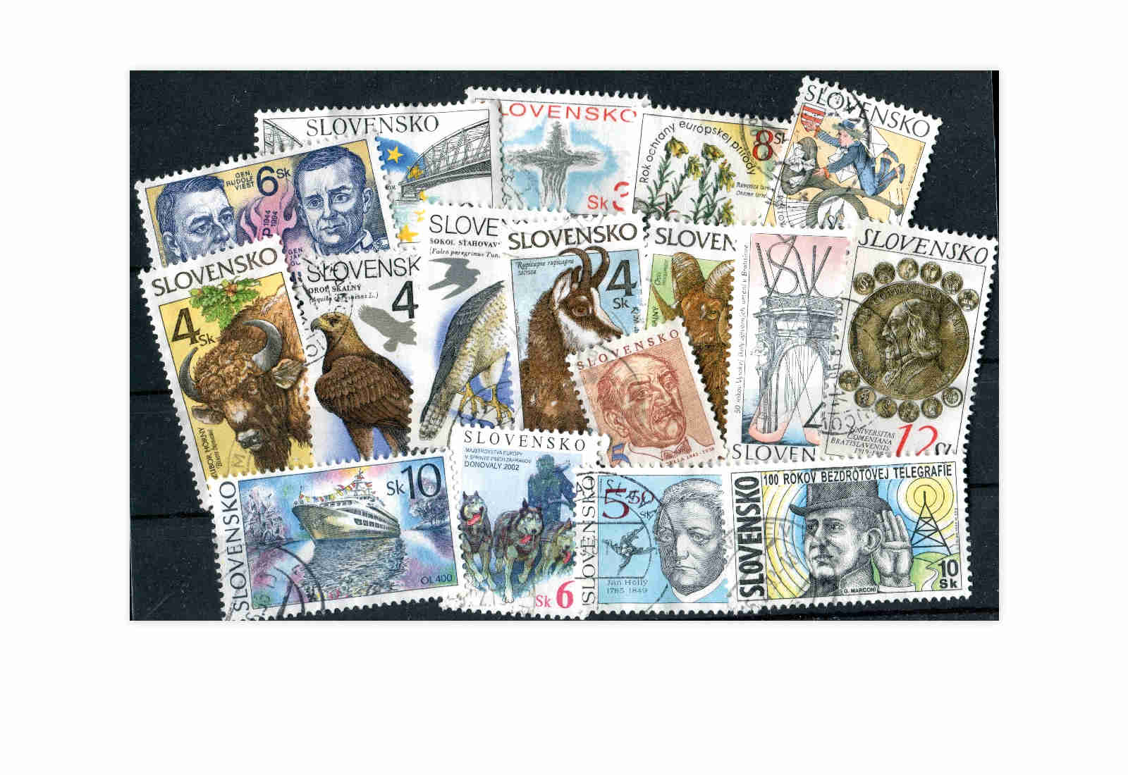Briefmarken Slowakei 100 verschiedenen Marken ab 1991 postfrisch und gestempelt