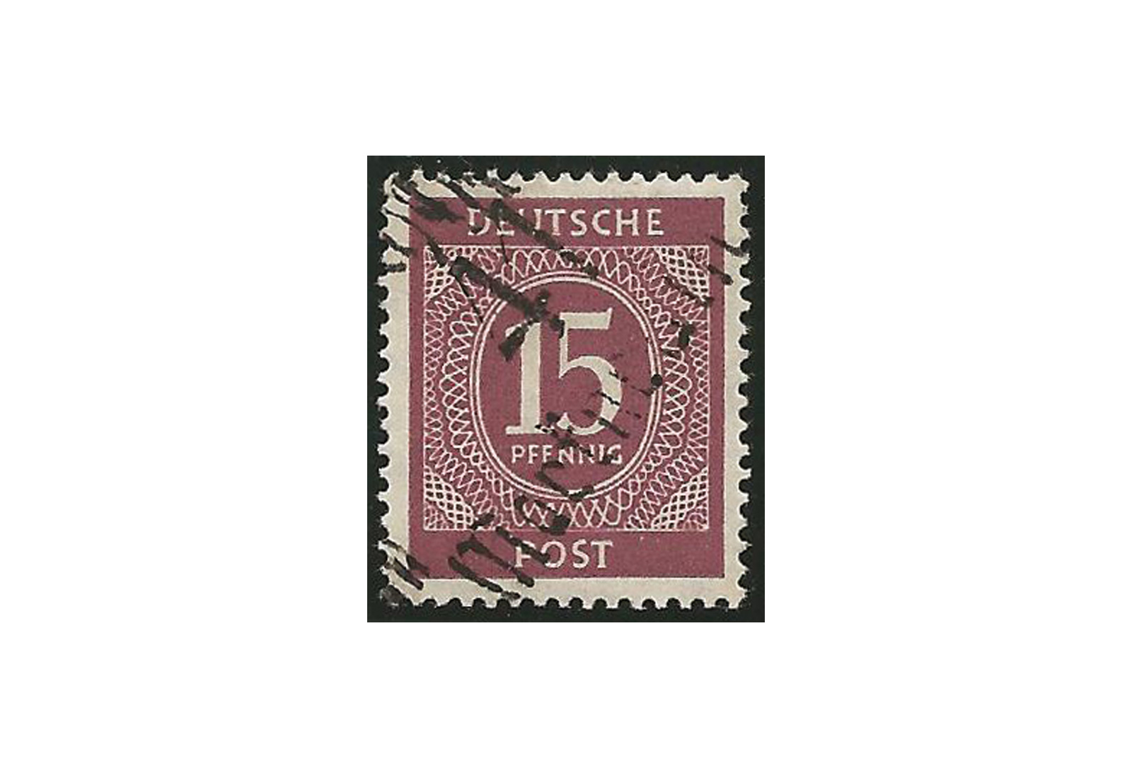 SBZ Bezirkshandstempel - Ziffernausgaben 1948 Michel Nr. I i gestempelt geprüft