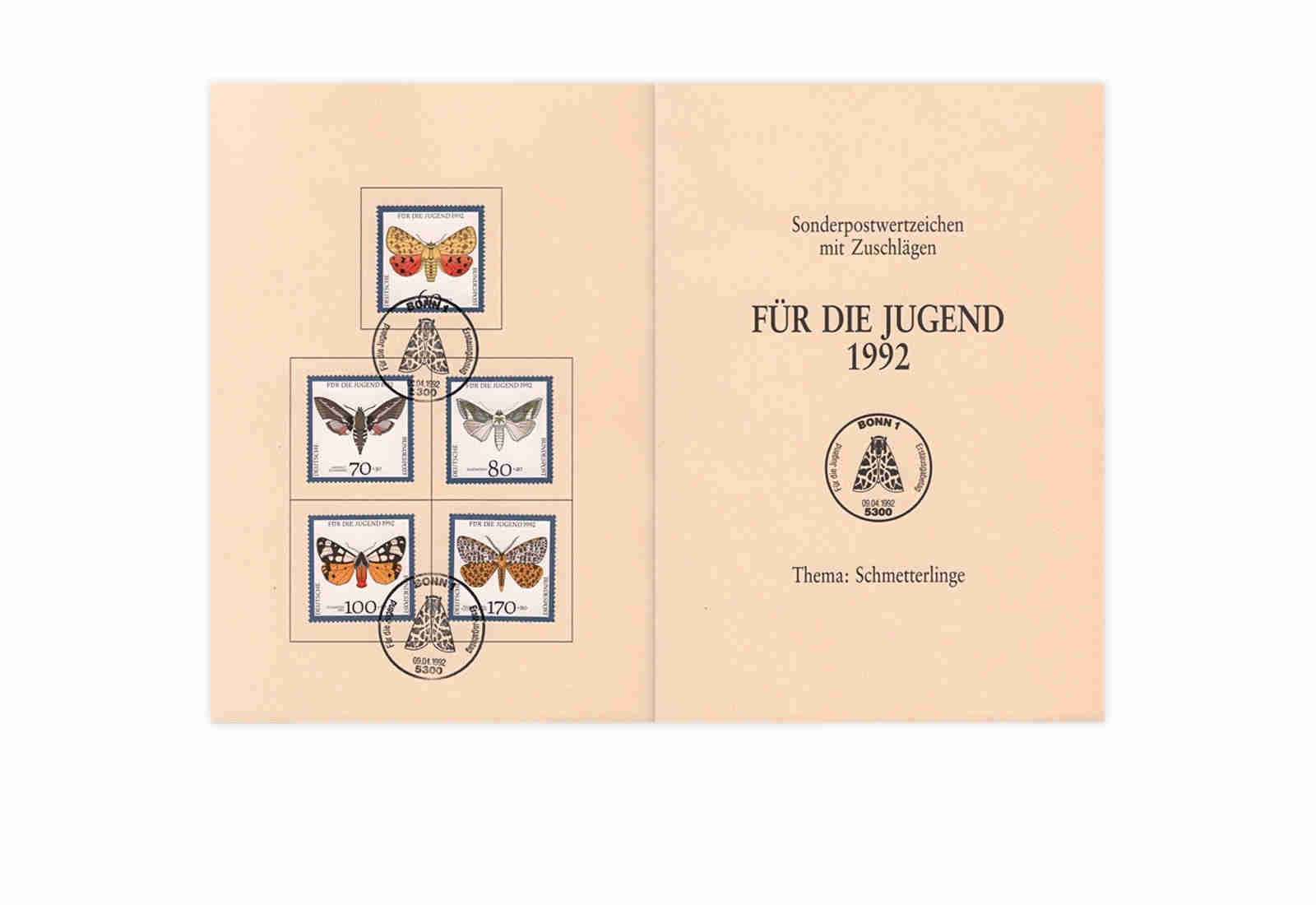 BRD Mi.Nr. 1602-1606 gest. auf Ministerkarte