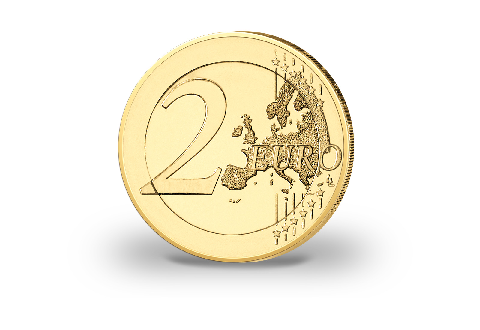2 Euro vergoldet Die zwei Brüder mit Farbmotiv
