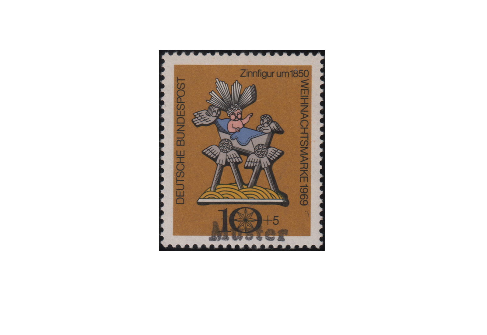 Faksimile BRD 1969 Weihnachten Pausbäckchen Michel-Nr. XI