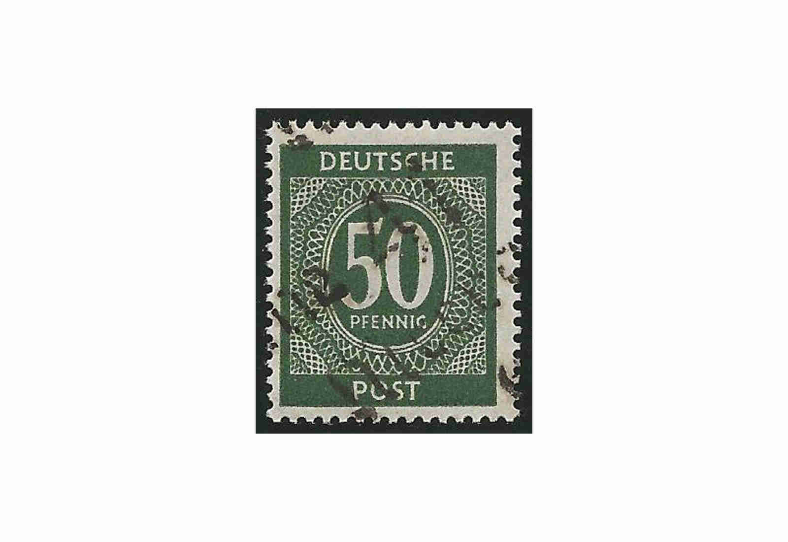 SBZ Bezirkshandstempel - Ziffernausgaben 1948 Michel Nr. I t gestempelt geprüft