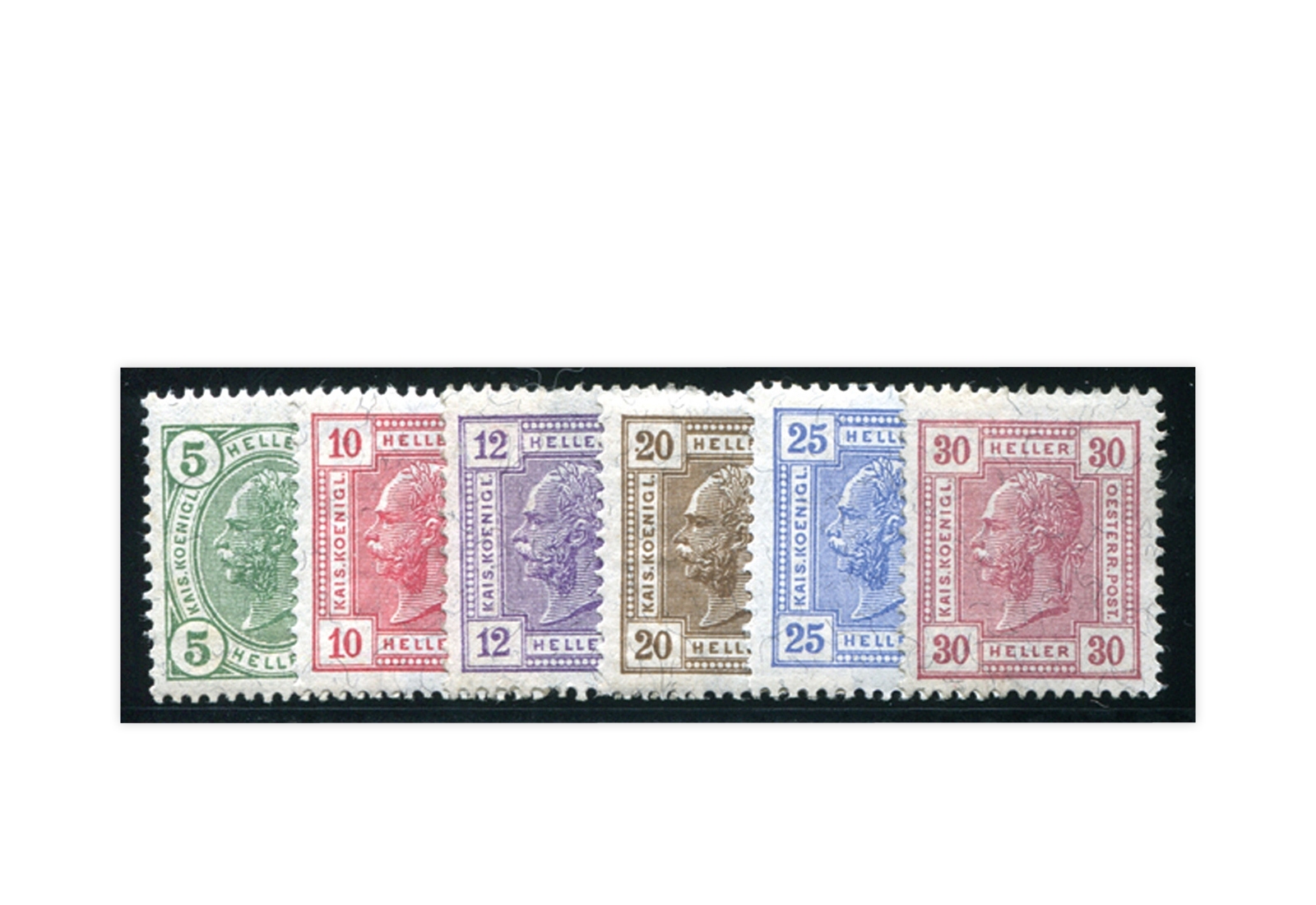 Österreich 1906 Zeitungsmarken Mi.Nr. 133-38 gest.