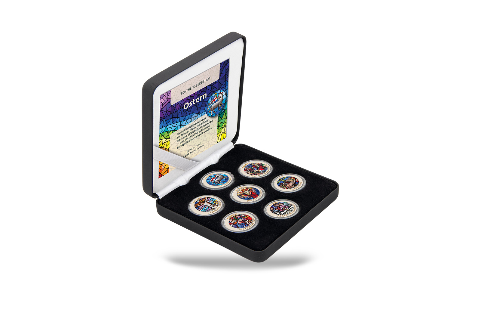 Ostern 7er Kollektion mit Farbapplikation im Etui