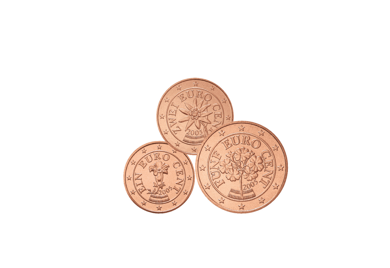 1 Cent - 5 Cent Jahrgang unserer Wahl Österreich bankfrisch