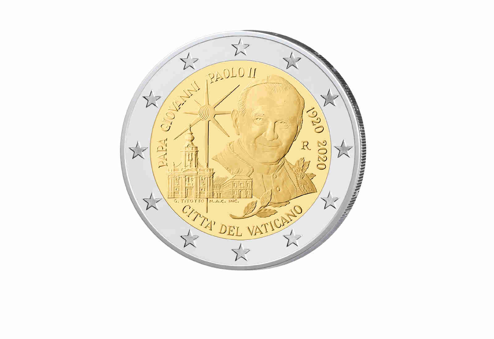 2 Euro 2020 Vatikan 100. Geburtstag Papst Johannes Paul II. st im Blister