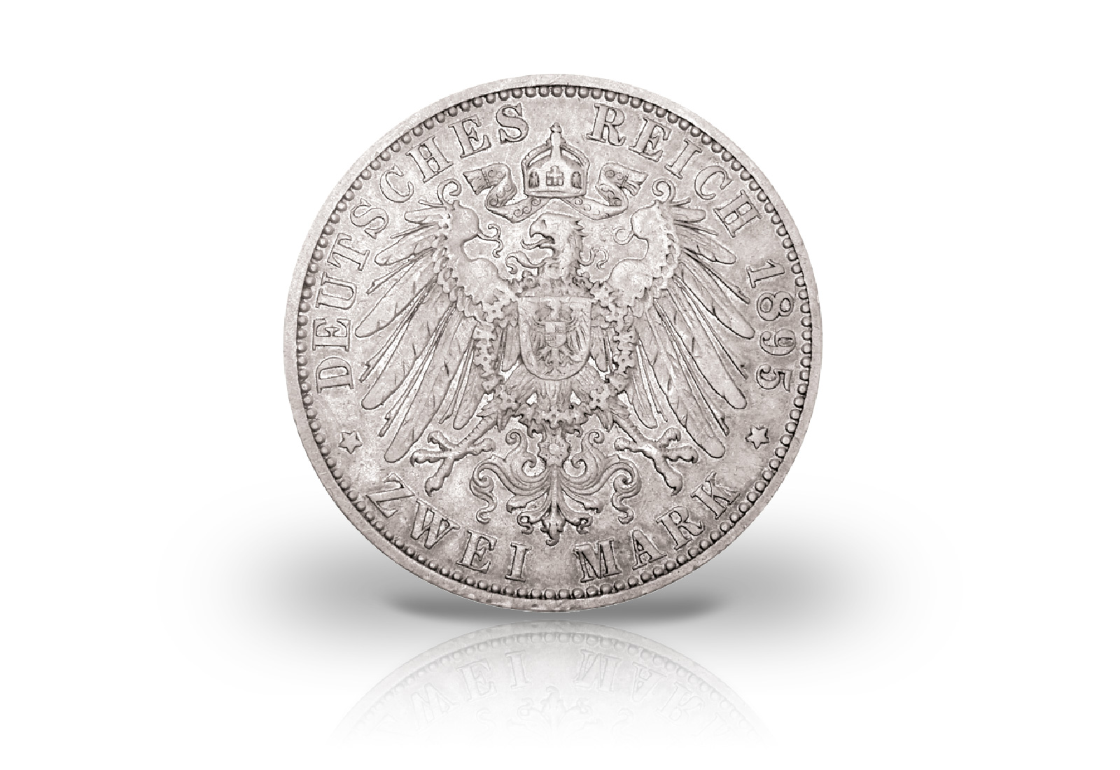 2 Mark 1895 Deutsches Kaiserreich Alfred Herzog von Sachsen-Coburg und Gotha Jaeger-Nr. 145