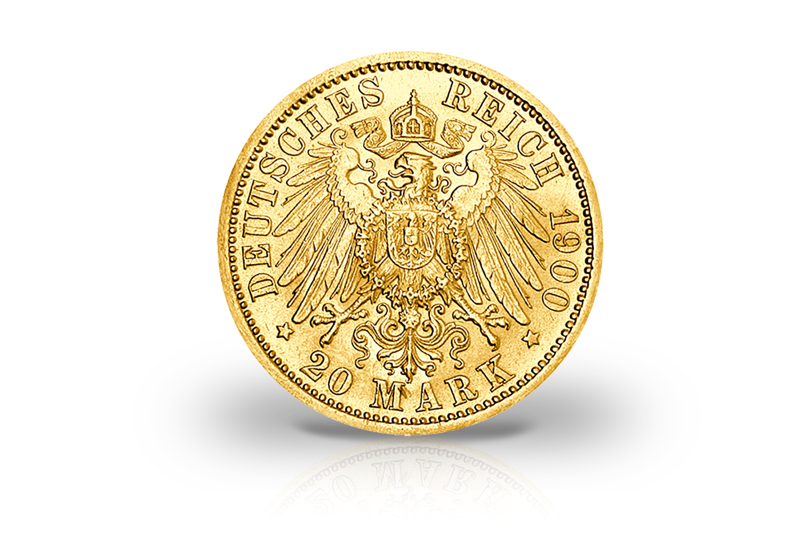 20 Mark Goldmünze 1894-1914 Deutsches Kaiserreich Württemberg König Wilhelm II. Jaeger-Nr. 296