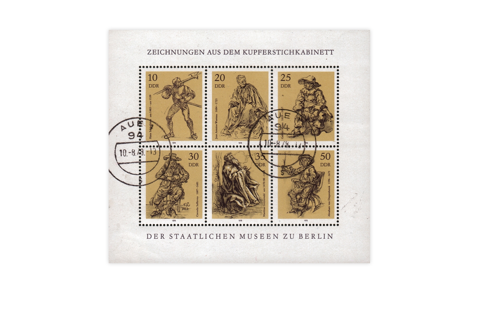 Briefmarken DDR Kleinbogen Michel-Nr. 2347-2352 gestempelt