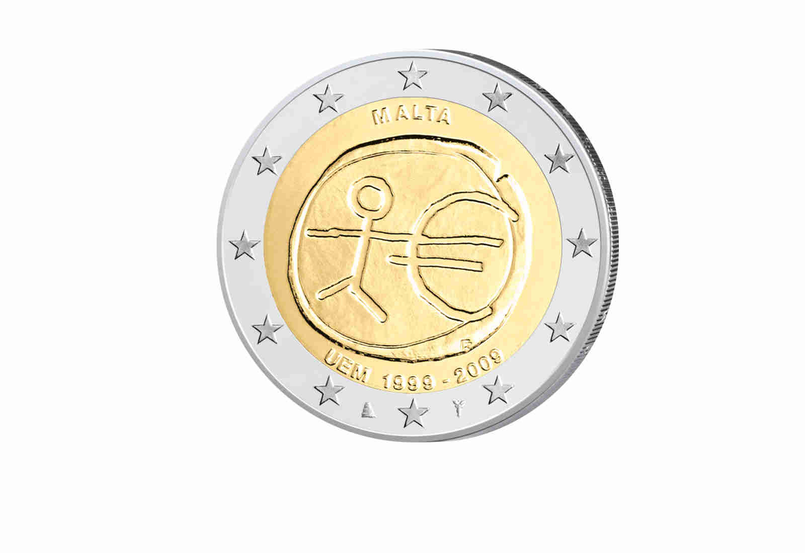2 Euro 2009 Malta 10 Jahre WWU bfr.