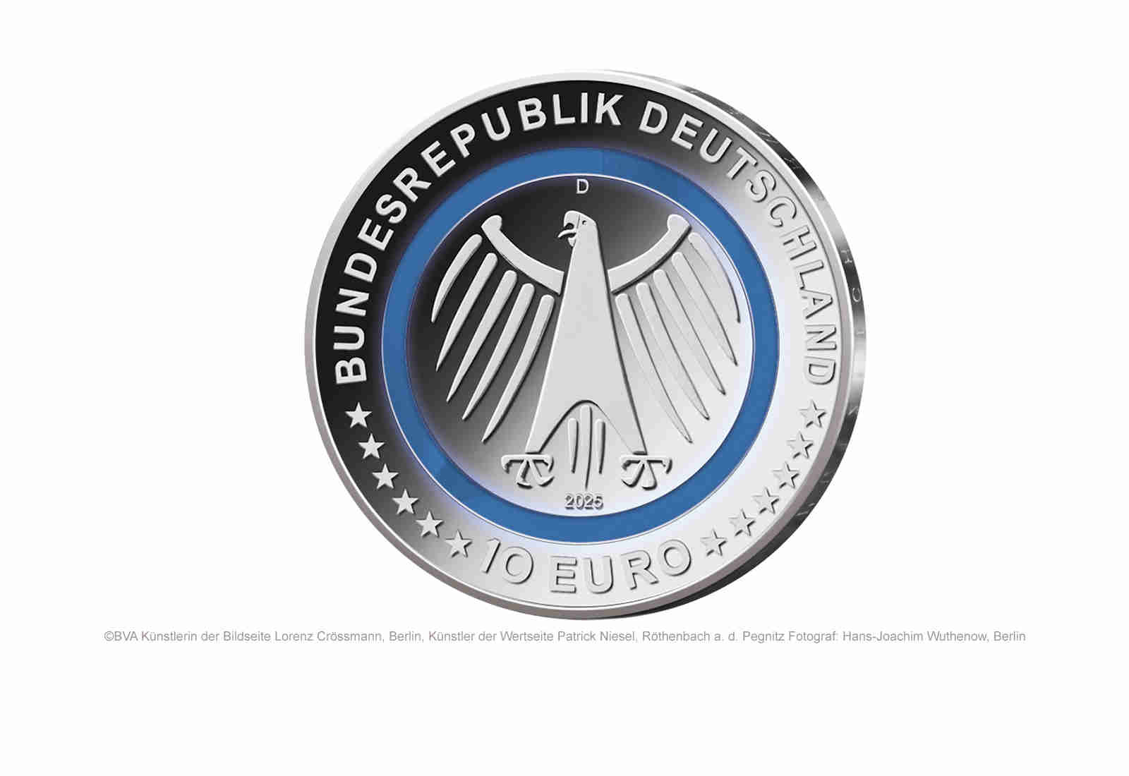 10 Euro 2025 Deutschland Technisches Hilfswerk mit Polymerring st Prägestätte G