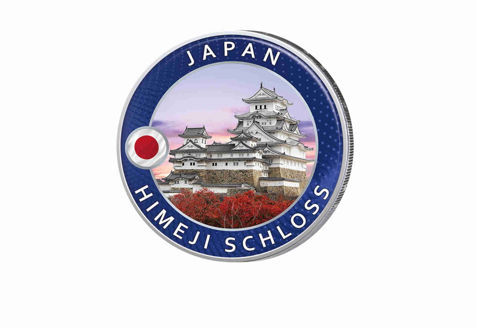 2 Euro mit Farbapplikation Himeji Schloss - Highlights rund um den Globus