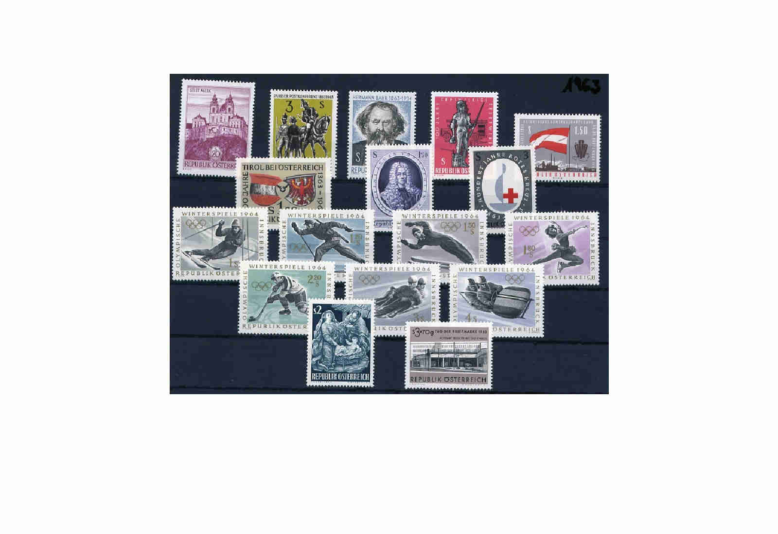 Österreich Jahrgang 1963 postfrisch