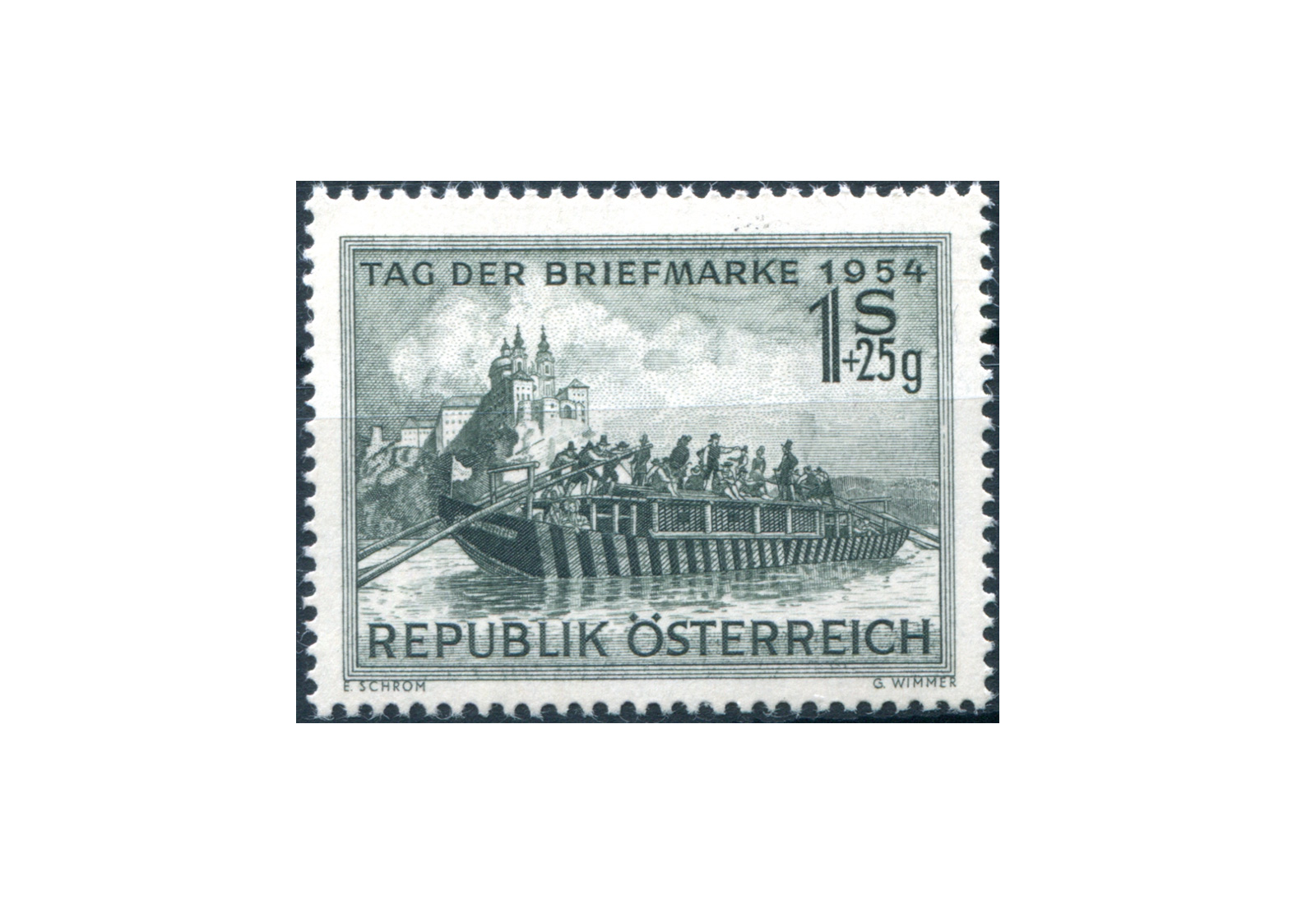 Österreich Einzelausgabe 1954 Tag der Briefmarke Michel Nr. 1010 gestempelt