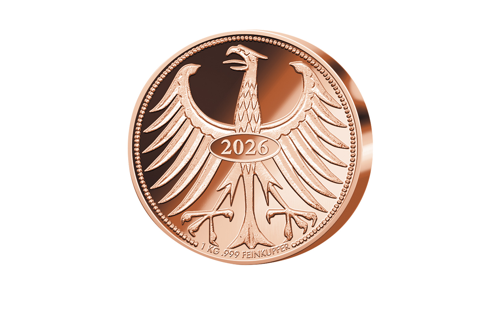 5 DM Silberadler 2026 mit Privy Mark 75 Jahre 5 DM - XXL Neuprägung