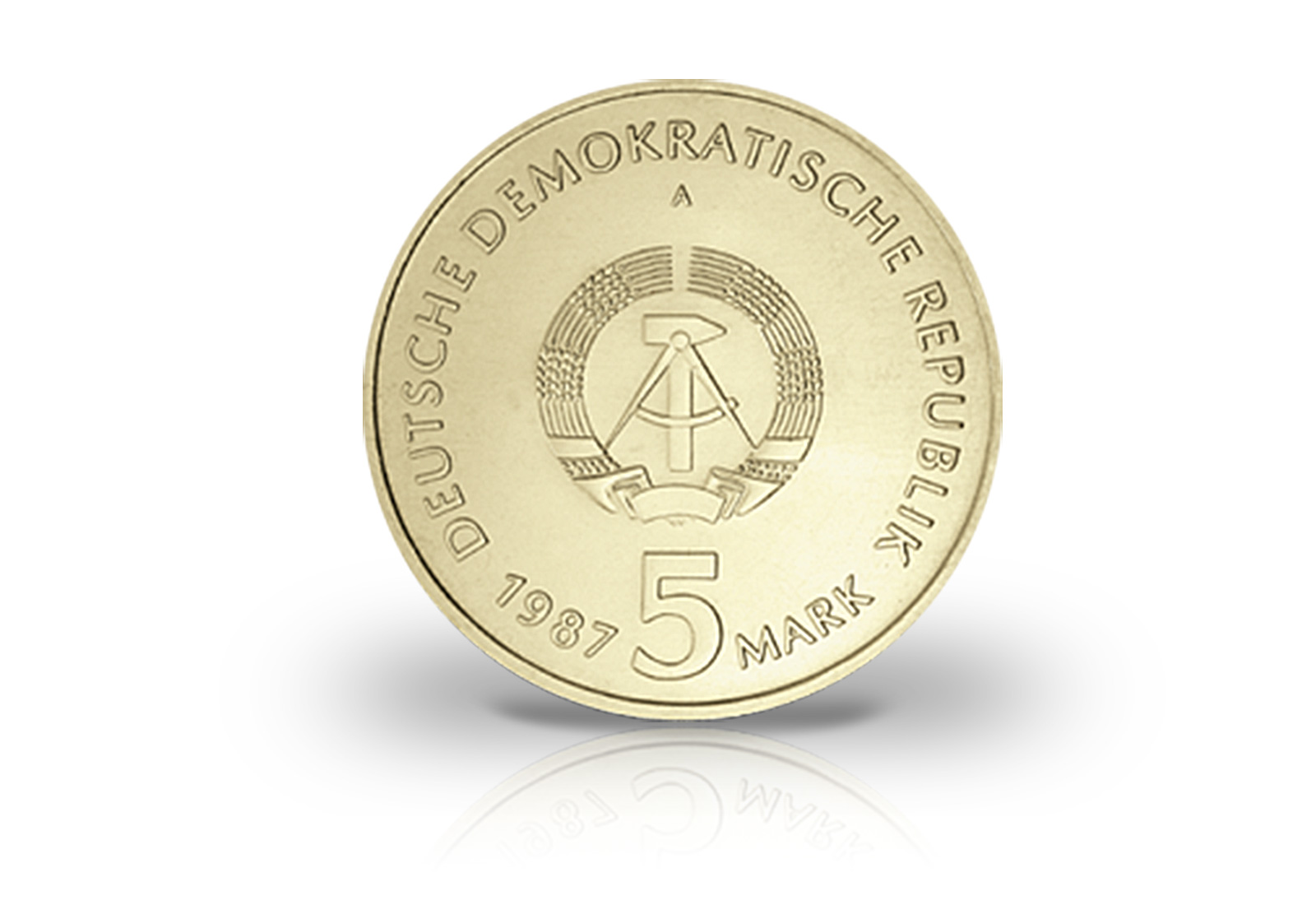 5 Mark Gedenkmünze 1987 DDR Alexanderplatz in Berlin Jaeger-Nr. 1615