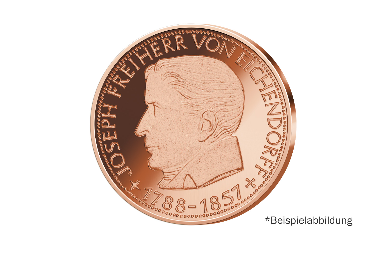 Neuprägung 1 oz 999/1000 Kupfer Die Ersten Fünf Joseph von Eichendorff J. 391