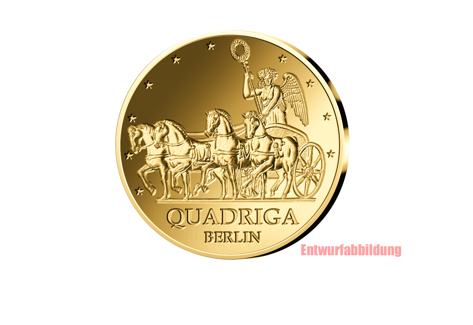 Goldausgabe 1 oz Gold 1 Quadriga im Etui