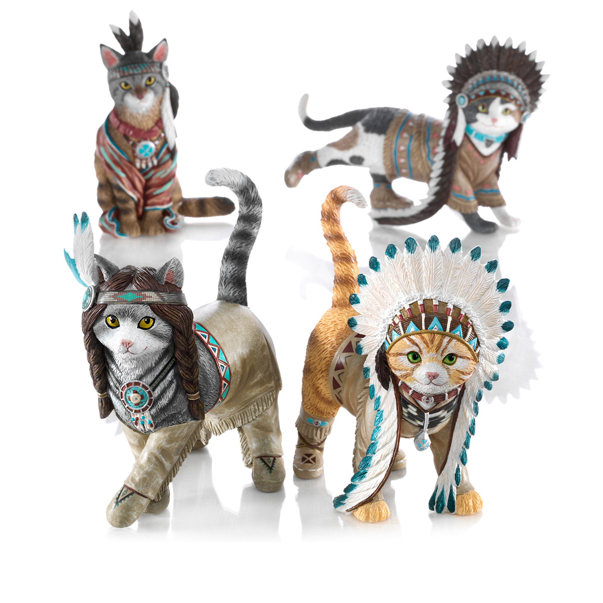 Häuptling Leise Pfote - Katzenfigurine