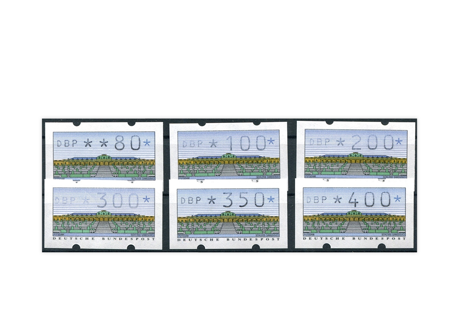 BRD ATM 2.1.2. VS 1 postfrisch mit Zählnummern 6 Werte