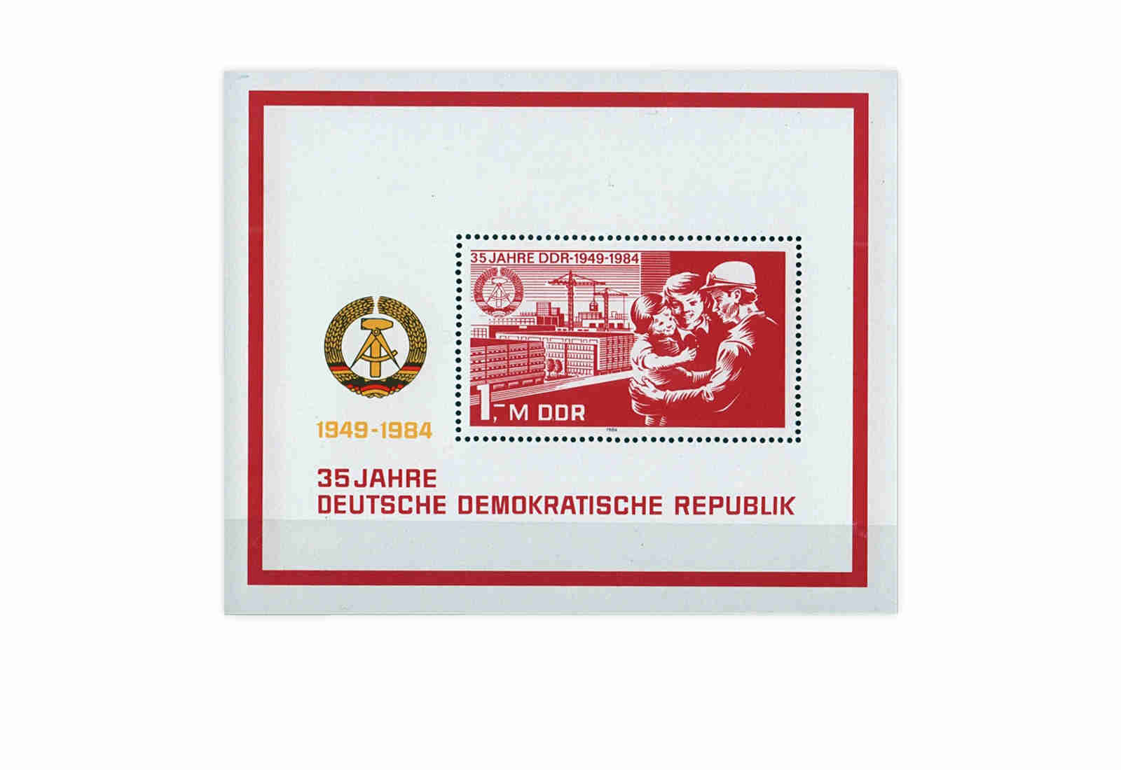 DDR Block 78 35 Jahre DDR 1984 gestempelt