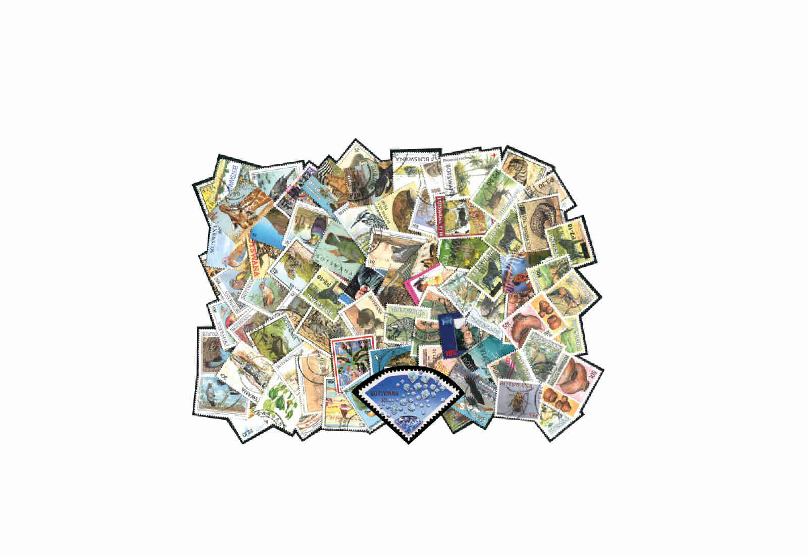 Briefmarken Botswana 25 verschiedene Marken postfrisch und gestempelt
