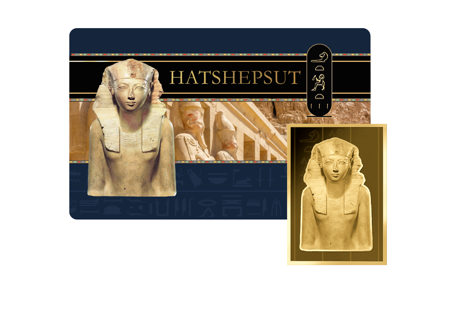 Goldcard Motiv Hatshepsut 999/1000 Gold