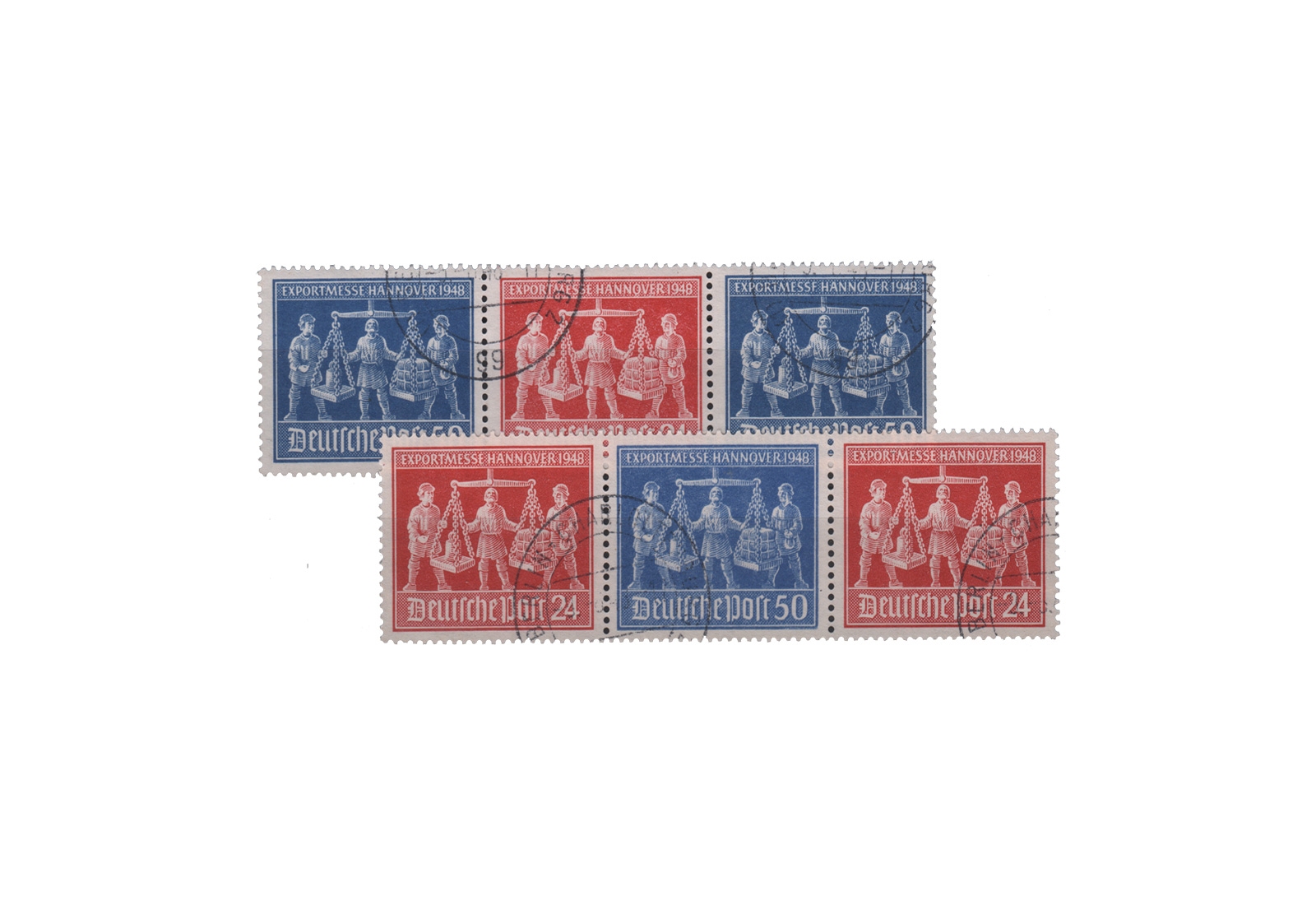 Alliierte Besetzung Exportmesse Hannover 1948 Mi.Nr. 969/970 WZd 2 + 4 gestempelt