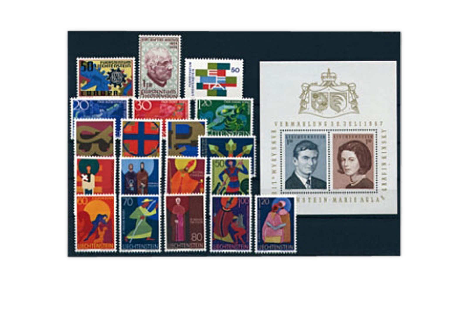 Liechtenstein Jahrgang 1967 gestempelt