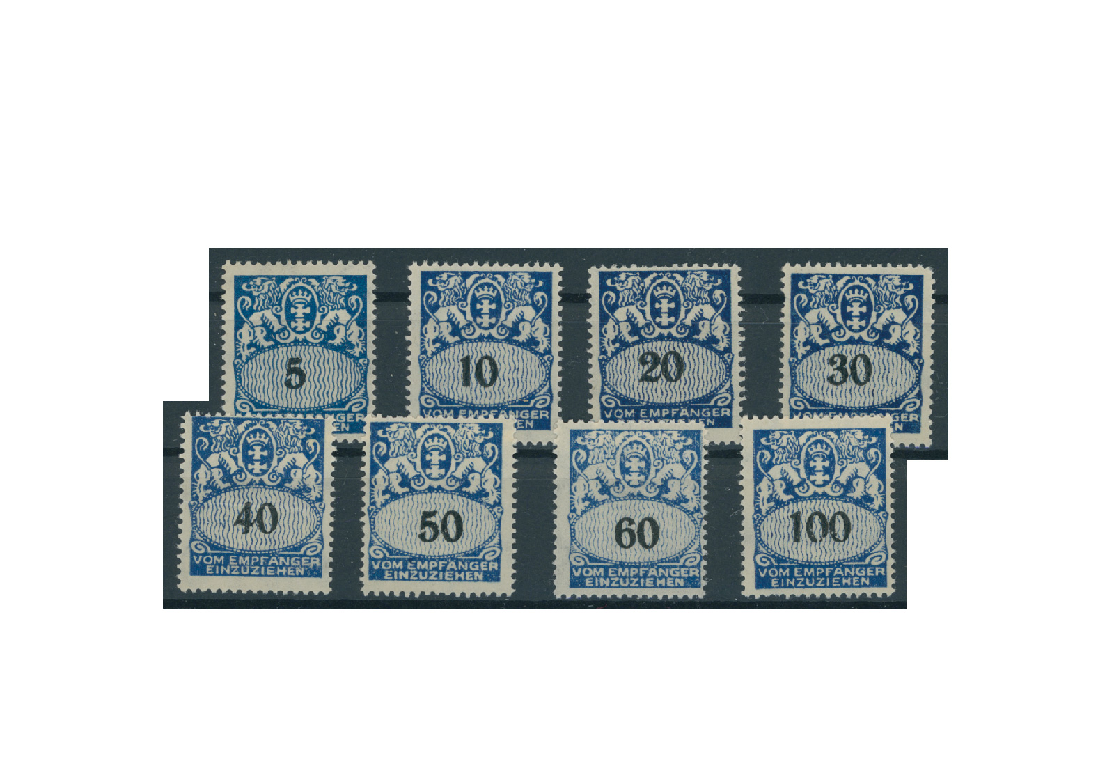 Briefmarken Deutsches Reich Freie Stadt Danzig 1921-1938 Michel-Nr. P 30-37 gestempelt