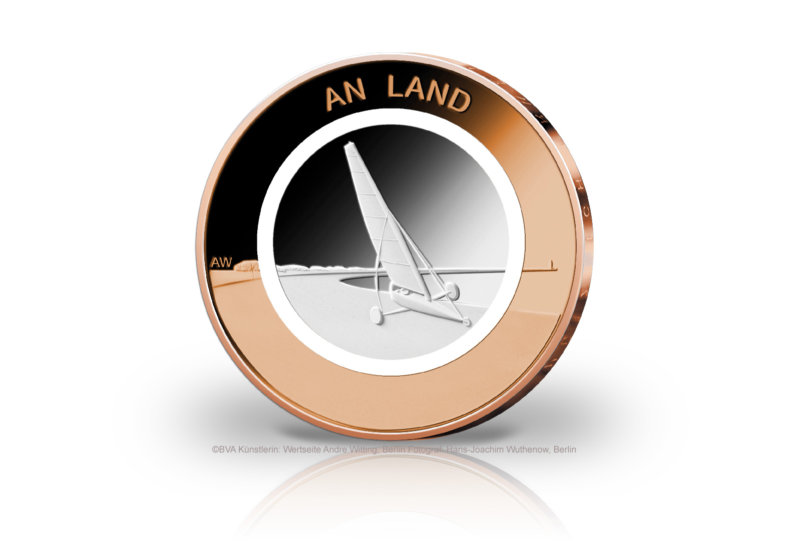 10 Euro 2020 Deutschland An Land mit Polymerring st Prägestätte F im Numisbrief