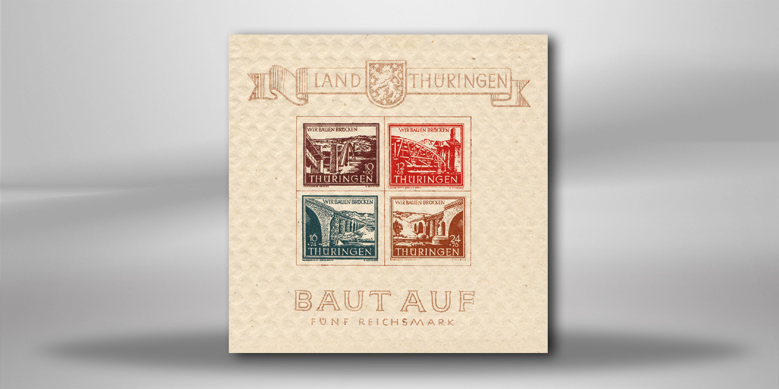 SBZ Block 4 postfrisch Brückenbau-Block 1946