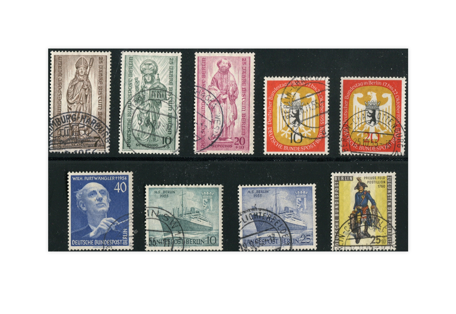 Berlin Jahrgang 1955 gestempelt