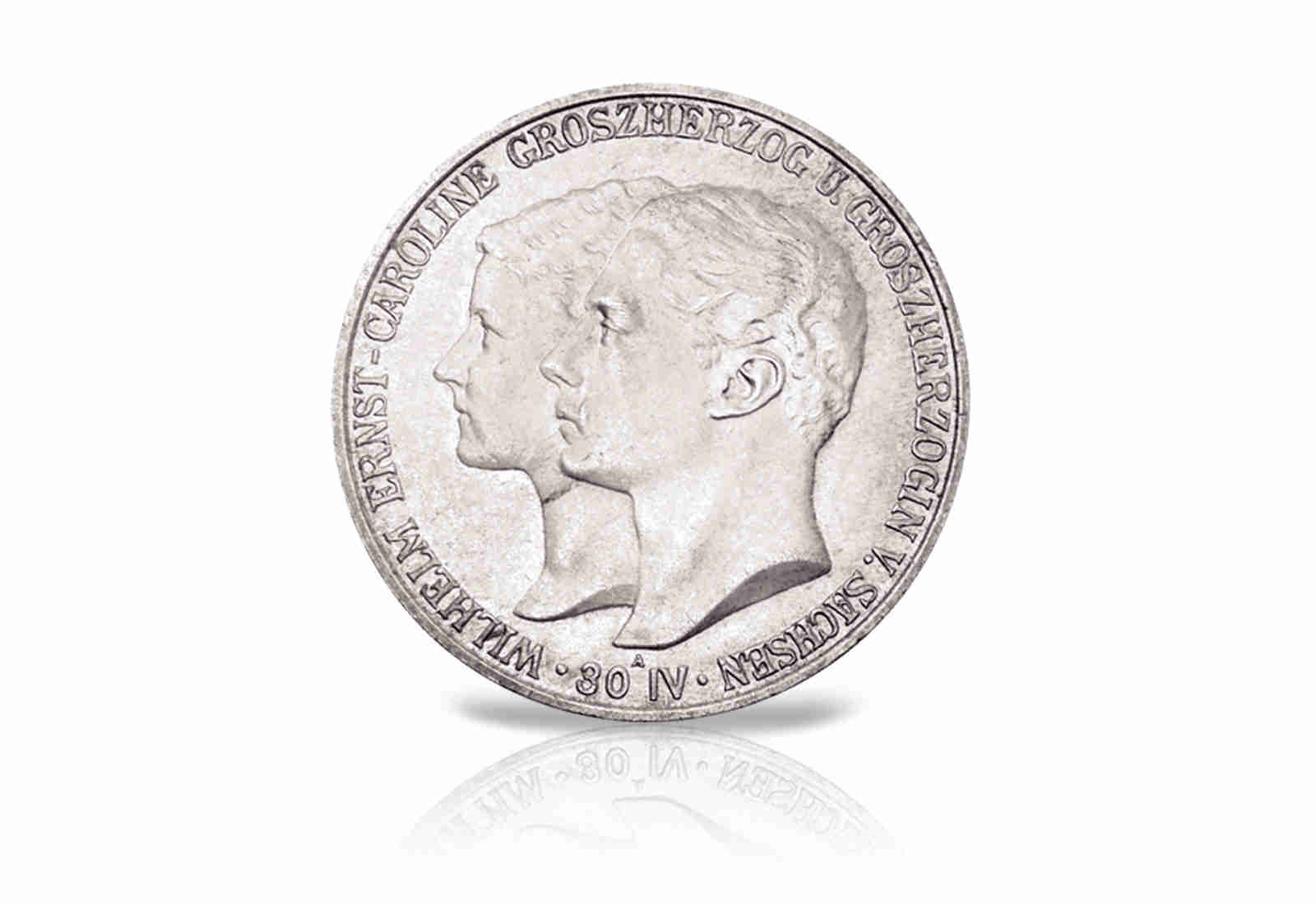 5 Mark 1903 Deutsches Kaiserreich Sachsen-Weimar-Eisenach Hochzeit Jaeger-Nr. 159