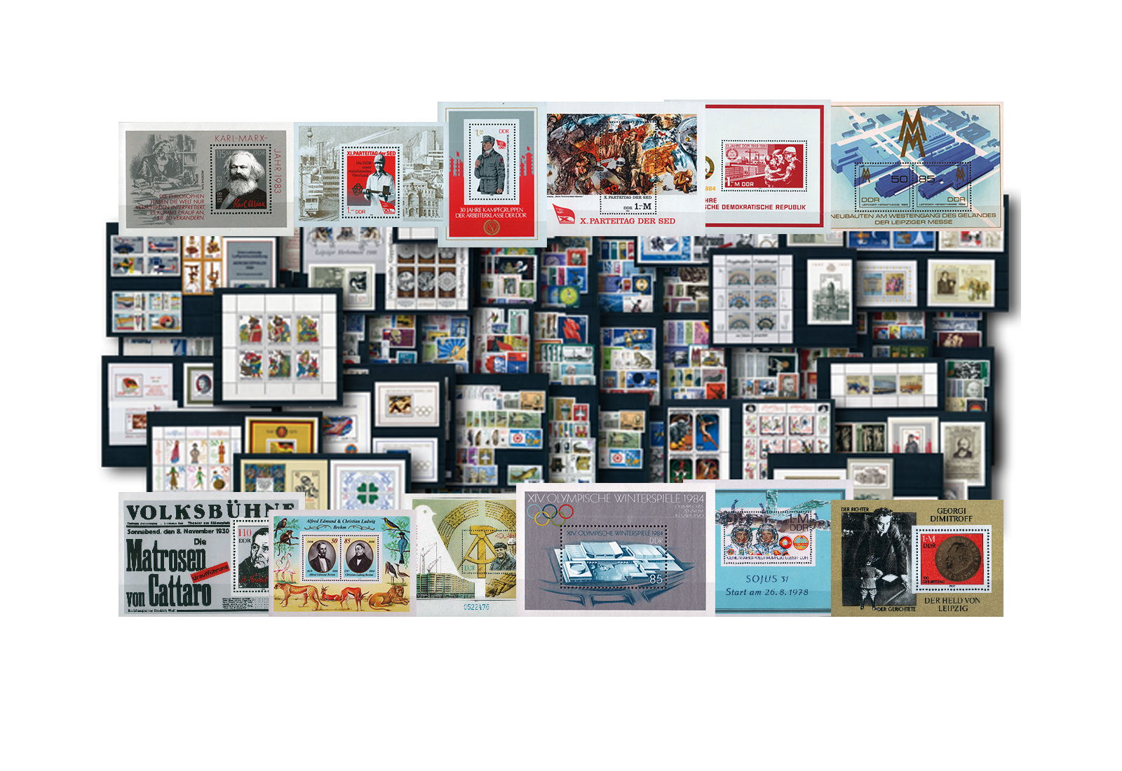 DDR: 85 Blocks 1960-1990 (Block 16-101, ohne Block 19) postfrisch