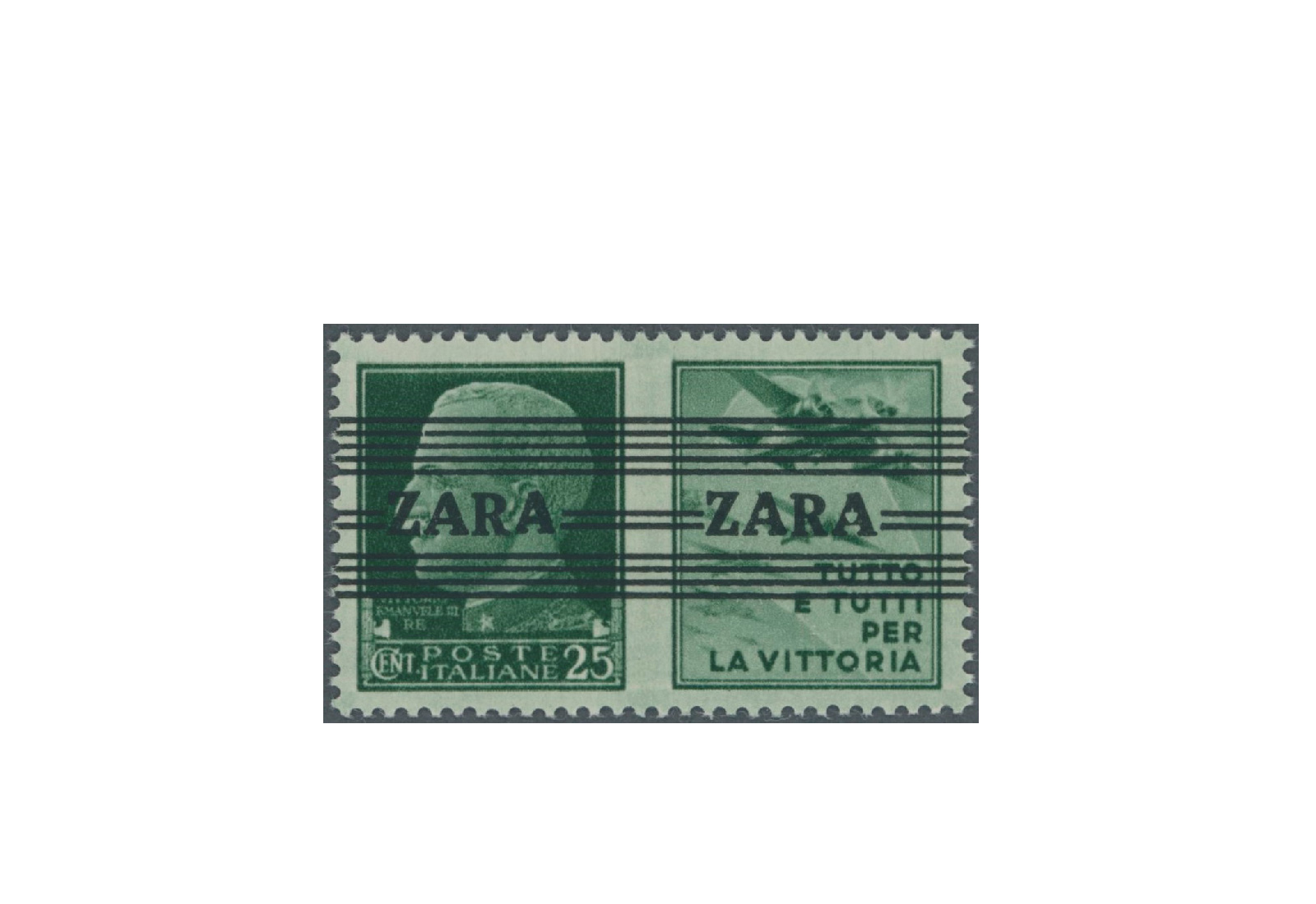 Briefmarke Deutsches Reich Zara 1943 Michel-Nr. 35.1 V + IV postfrisch Fotobefund