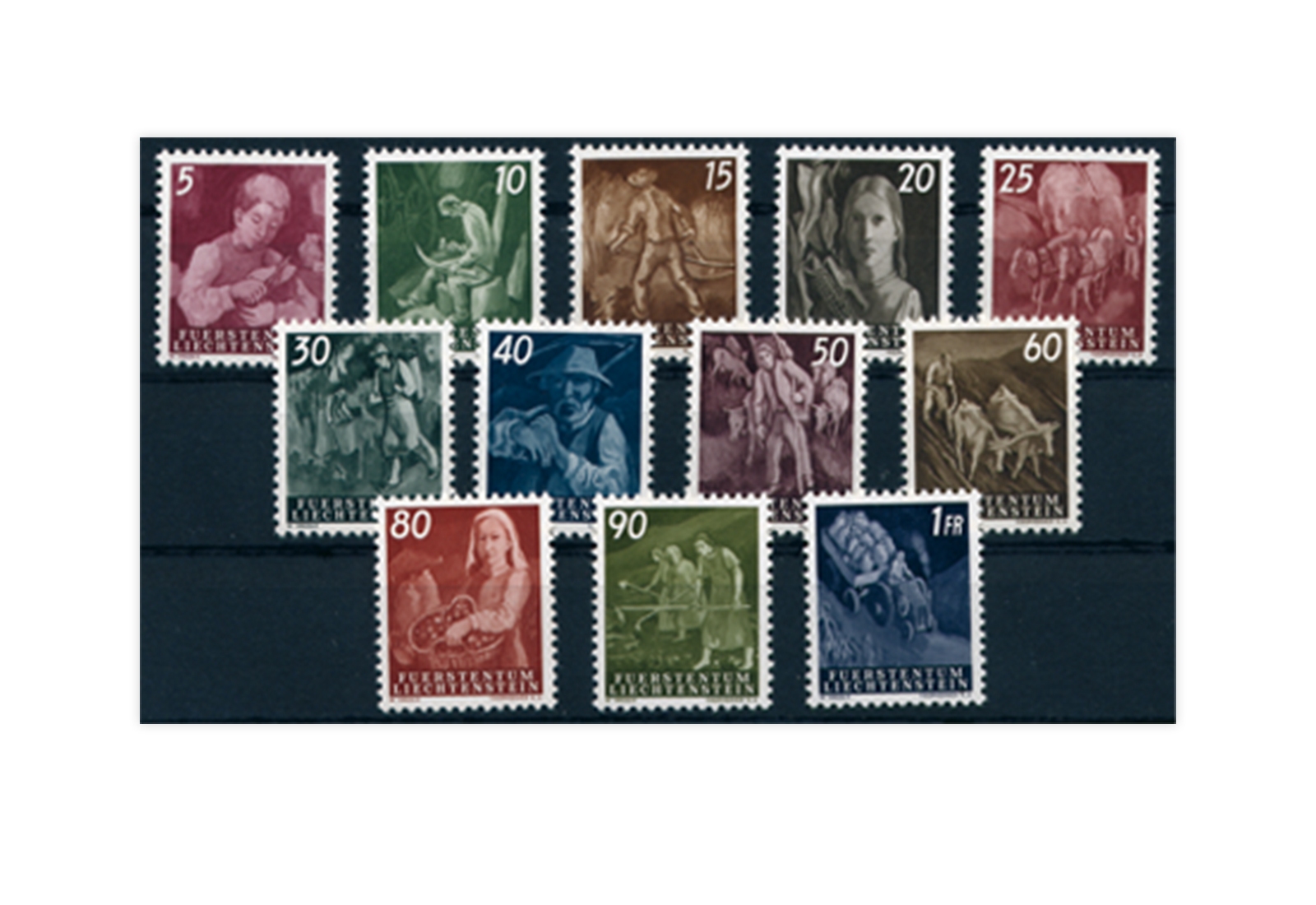 Liechtenstein Frühausgaben Michel 289 / 300 postfrisch