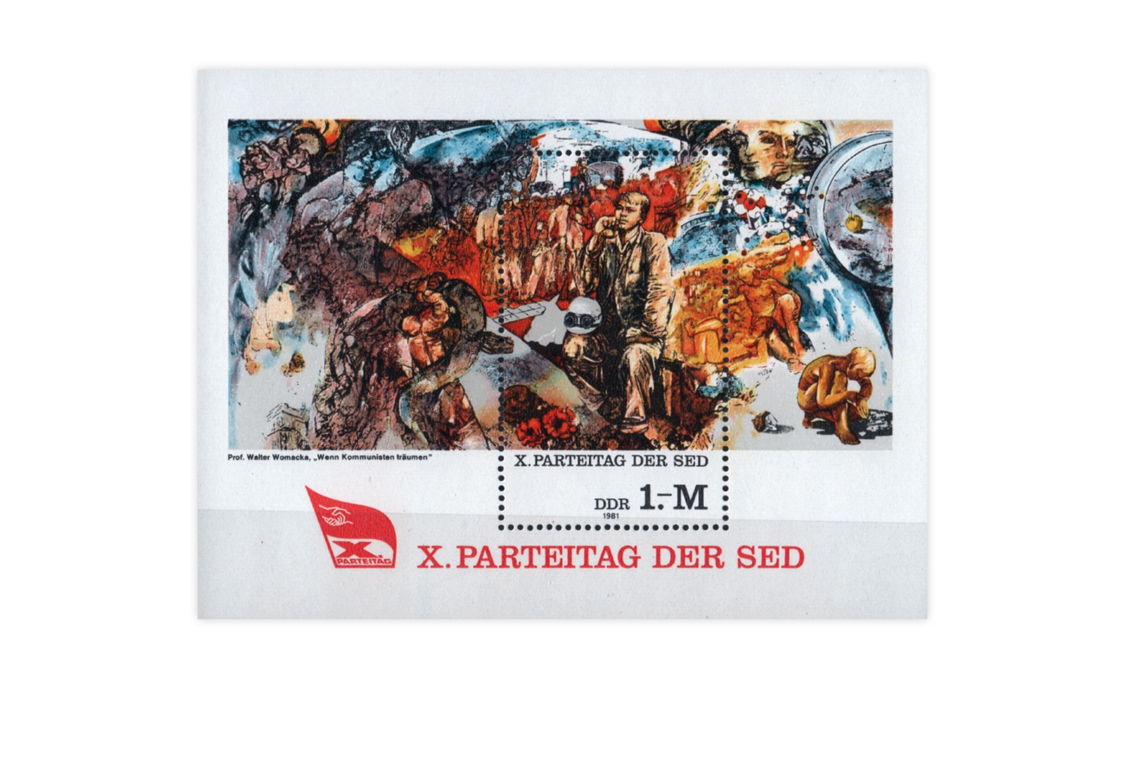DDR Block 63 X. Parteitag der SED 1981 postfrisch