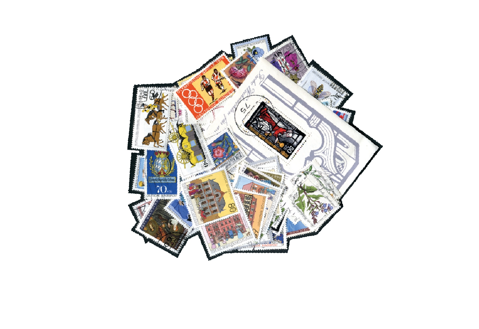 Zuschlagsmarken BRD 325 verschiedene Marken