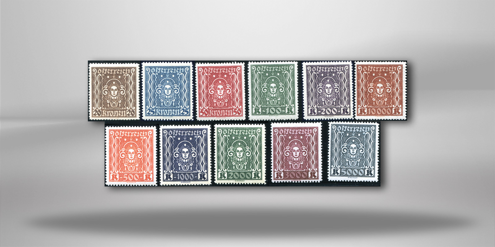 Briefmarken 1. Republik Österreich Michel-Nr. 398/408 A postfrisch