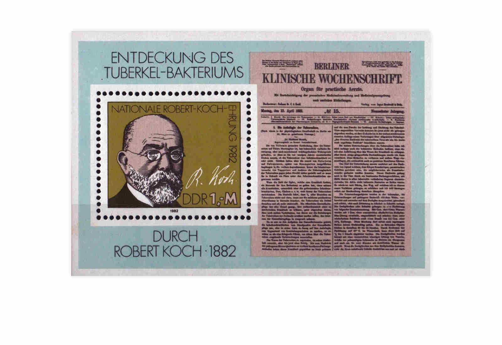 DDR Block 67 100. Jahrestag Tuberkulose 1982 postfrisch