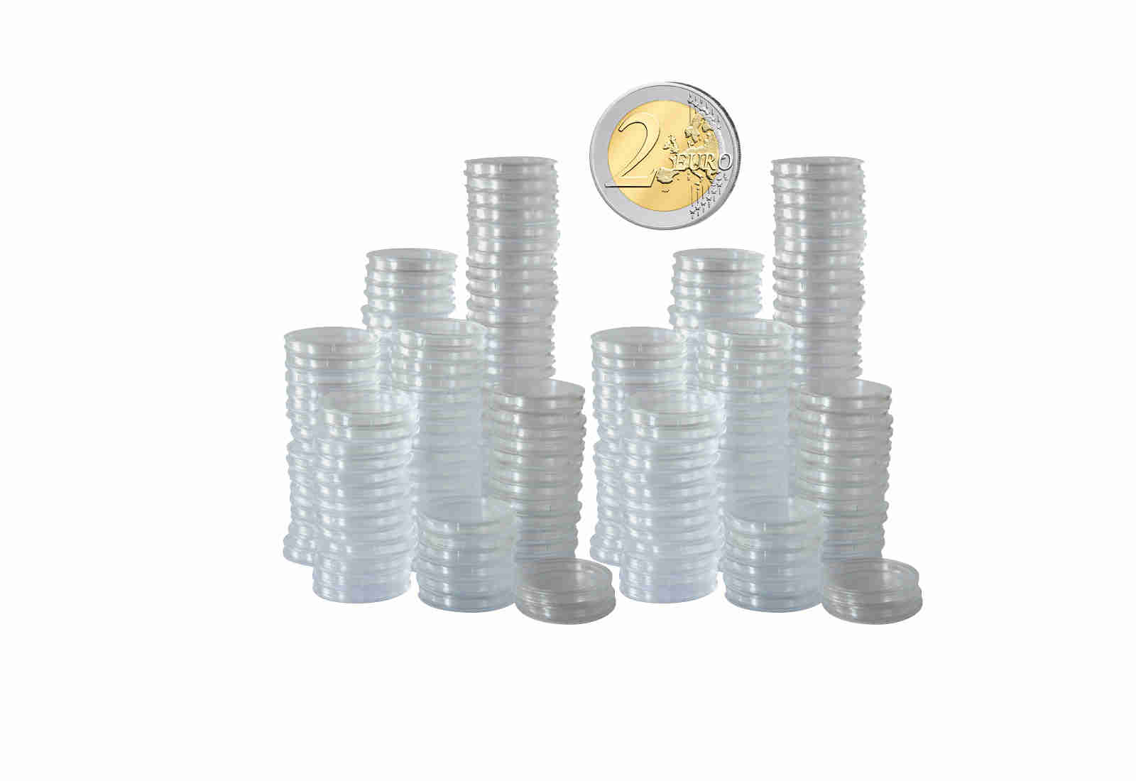 [26 mm] SAM 250 Münzkapseln für 2 Euro Münzen