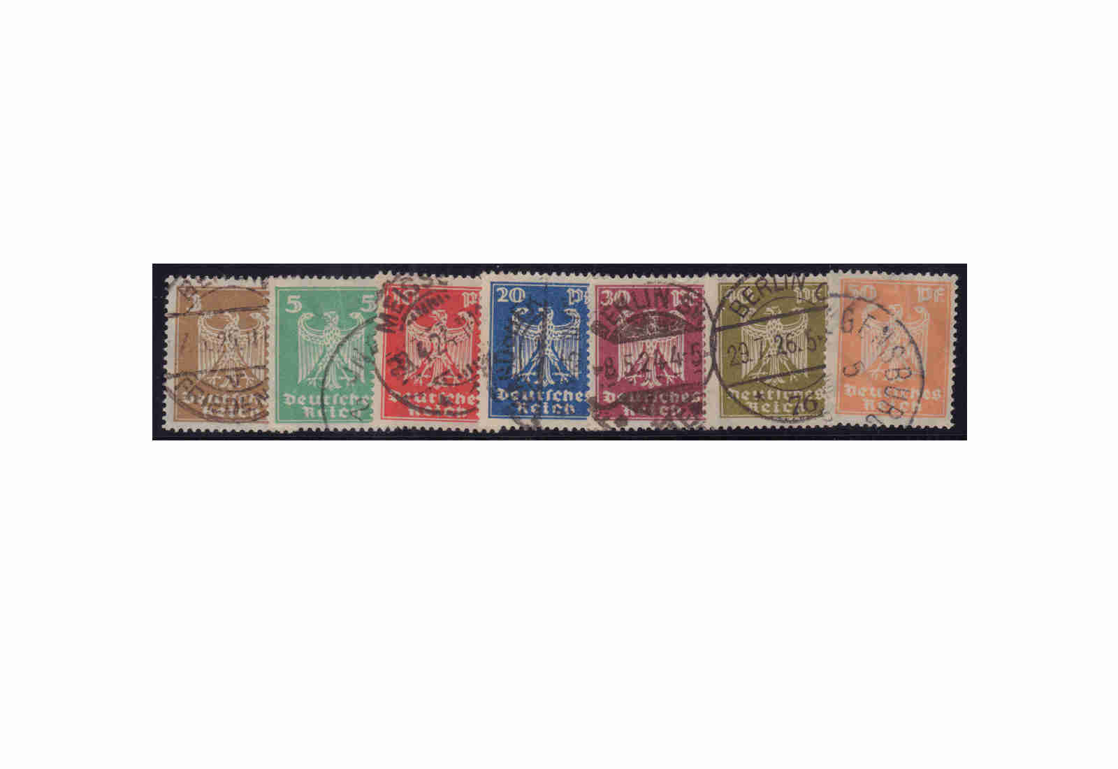 Deutsches Reich Mi.Nr. 355/361 gestempelt