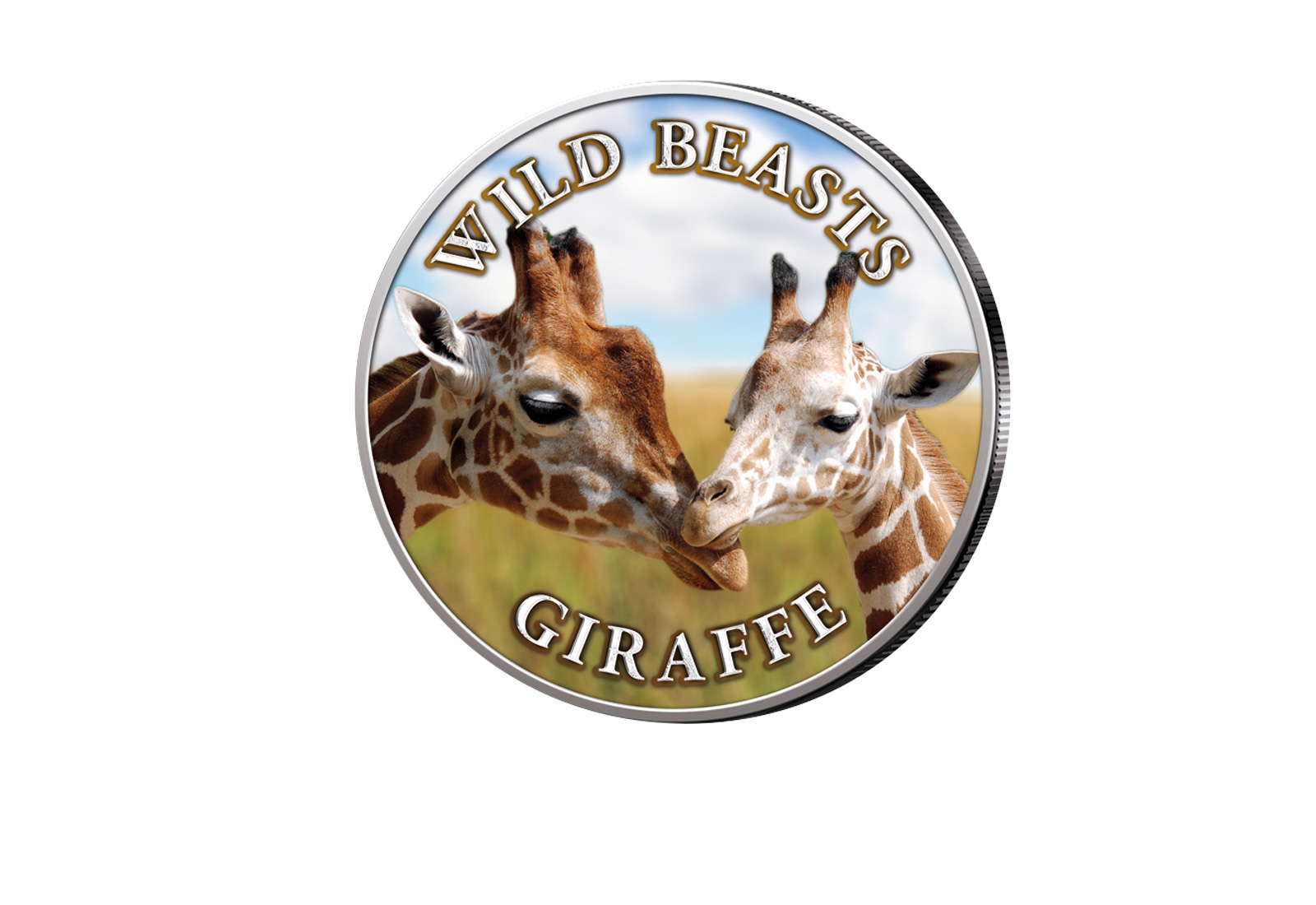 American Eagle 1 oz Silber USA mit Farbmotiv Giraffe