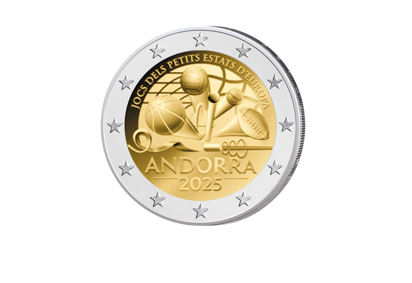 2 Euro 2025 Andorra Spiele der kleinen Staaten von Europa
