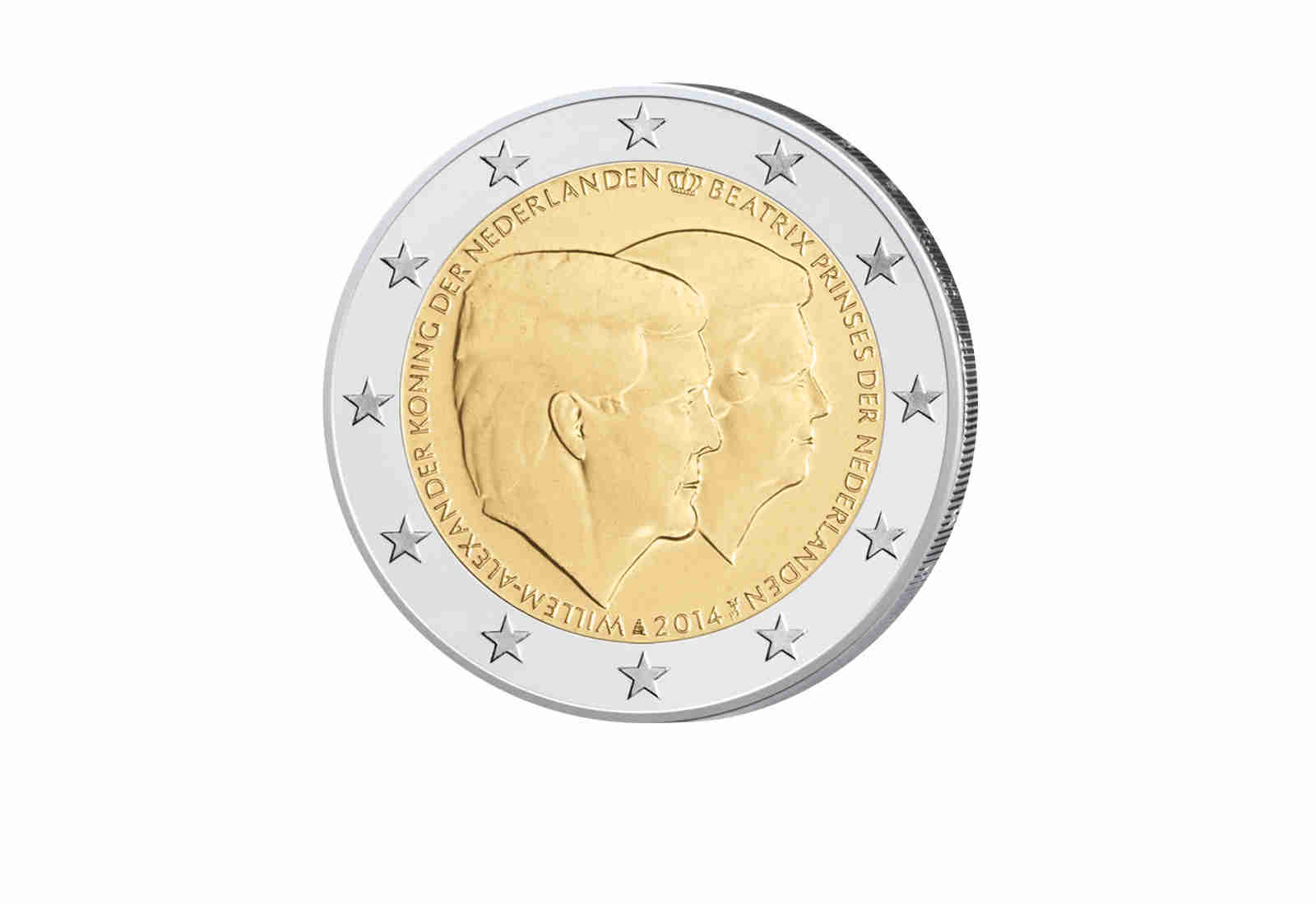 2 Euro 2014 Niederlande König Willem Alexander Doppelportrait bfr.
