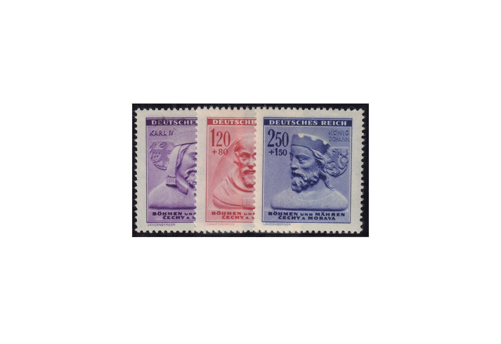 Böhmen und Mähren Winterhilfswerk Michel Nr. 114 bis 116 gestempelt