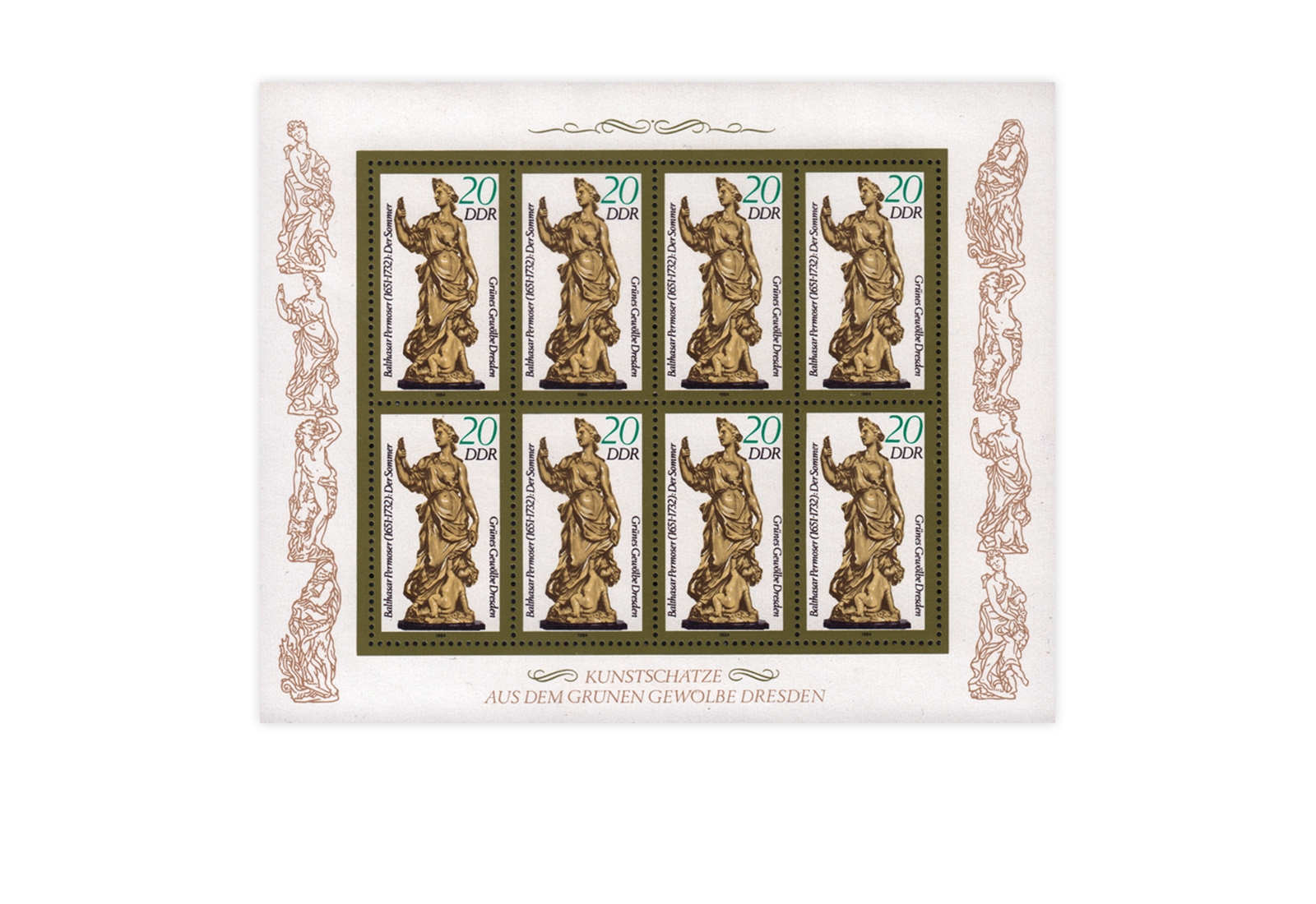 DDR Kleinbogen 1984 Michel Nr. 2906 II postfrisch